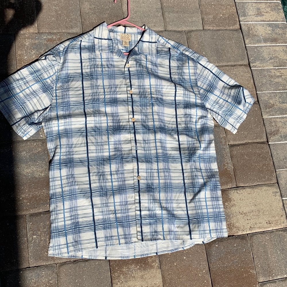 Button-down plaid shirt
